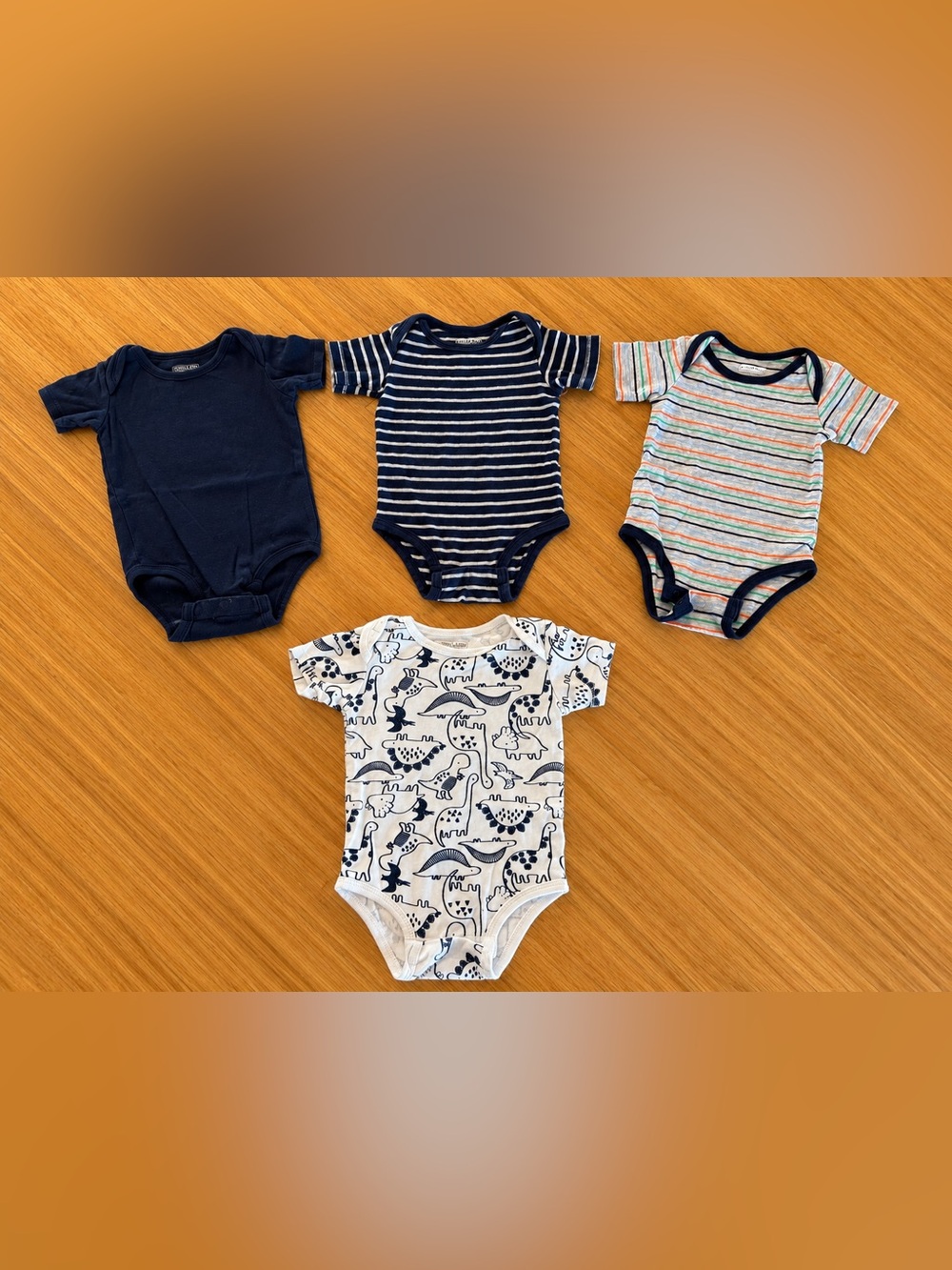 Kirkland Baby Onesies Lot of 4 (6–9 Months)